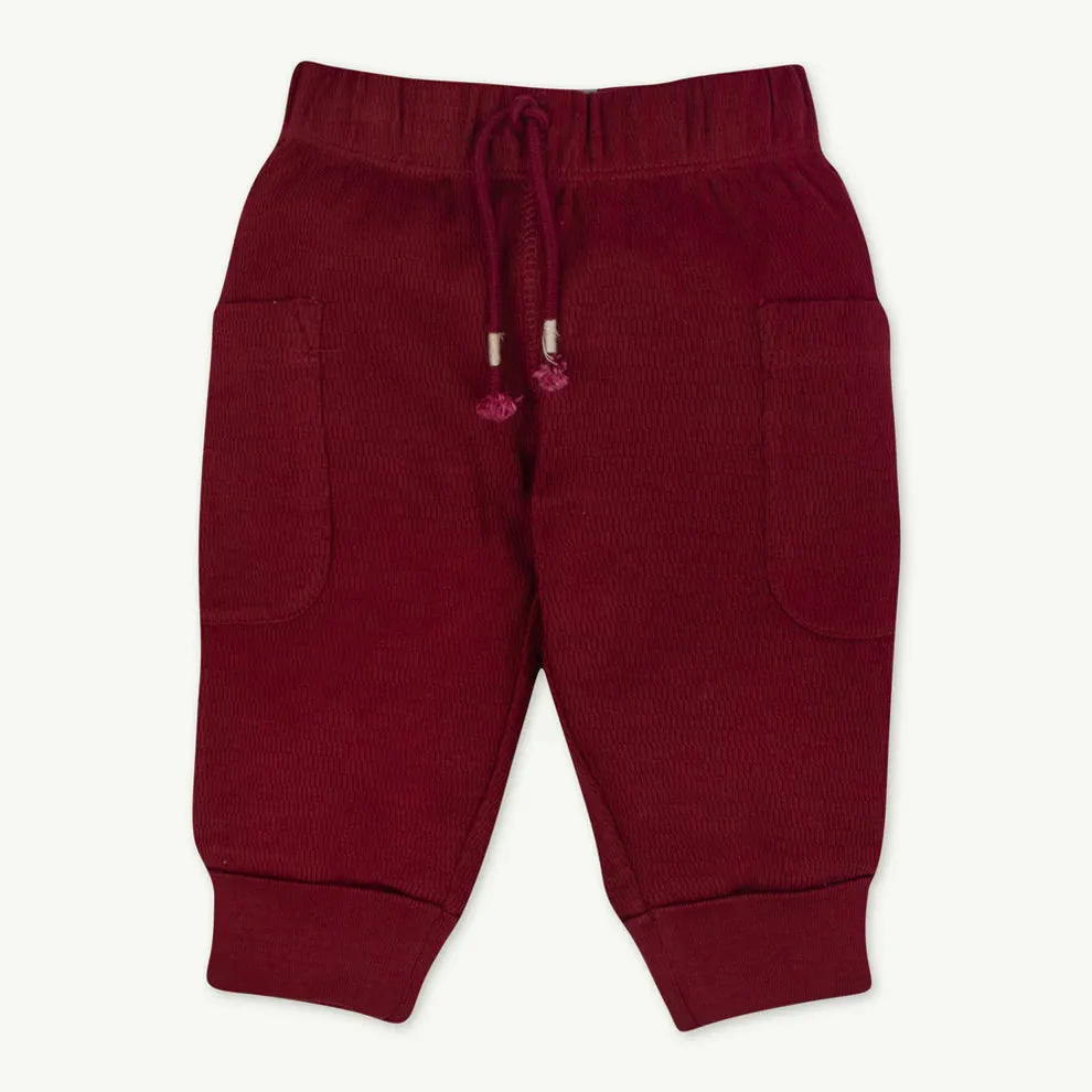 2-Piece Burgundy Sweatsuit