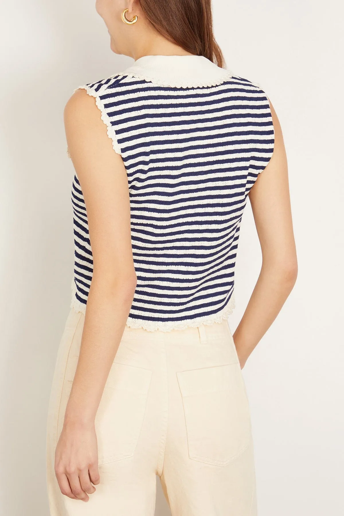Addy Striped Knit Vest in Multi