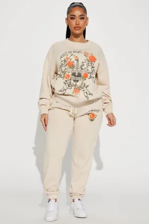 Ain't No Angel Sweatsuit - Taupe