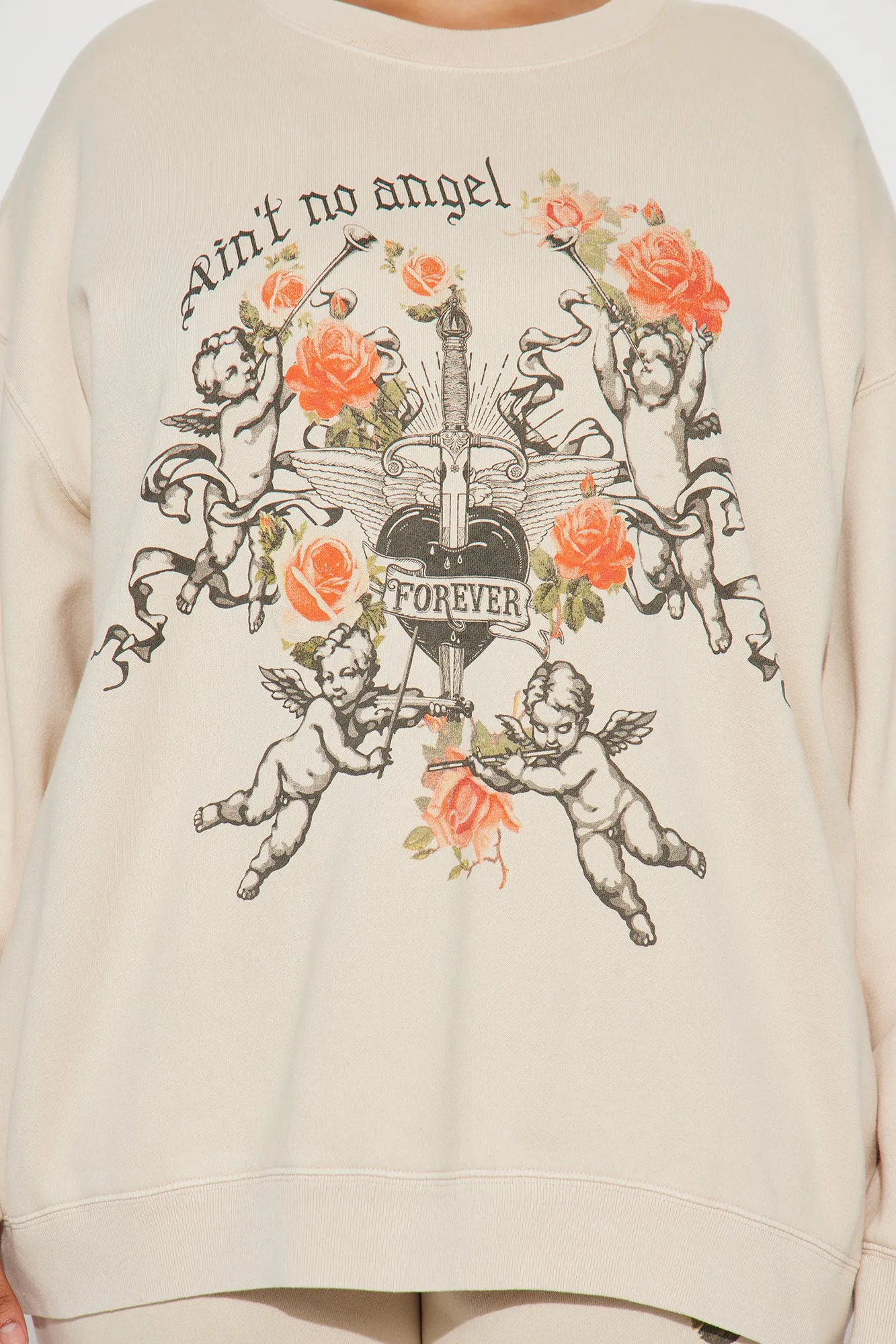Ain't No Angel Sweatsuit - Taupe
