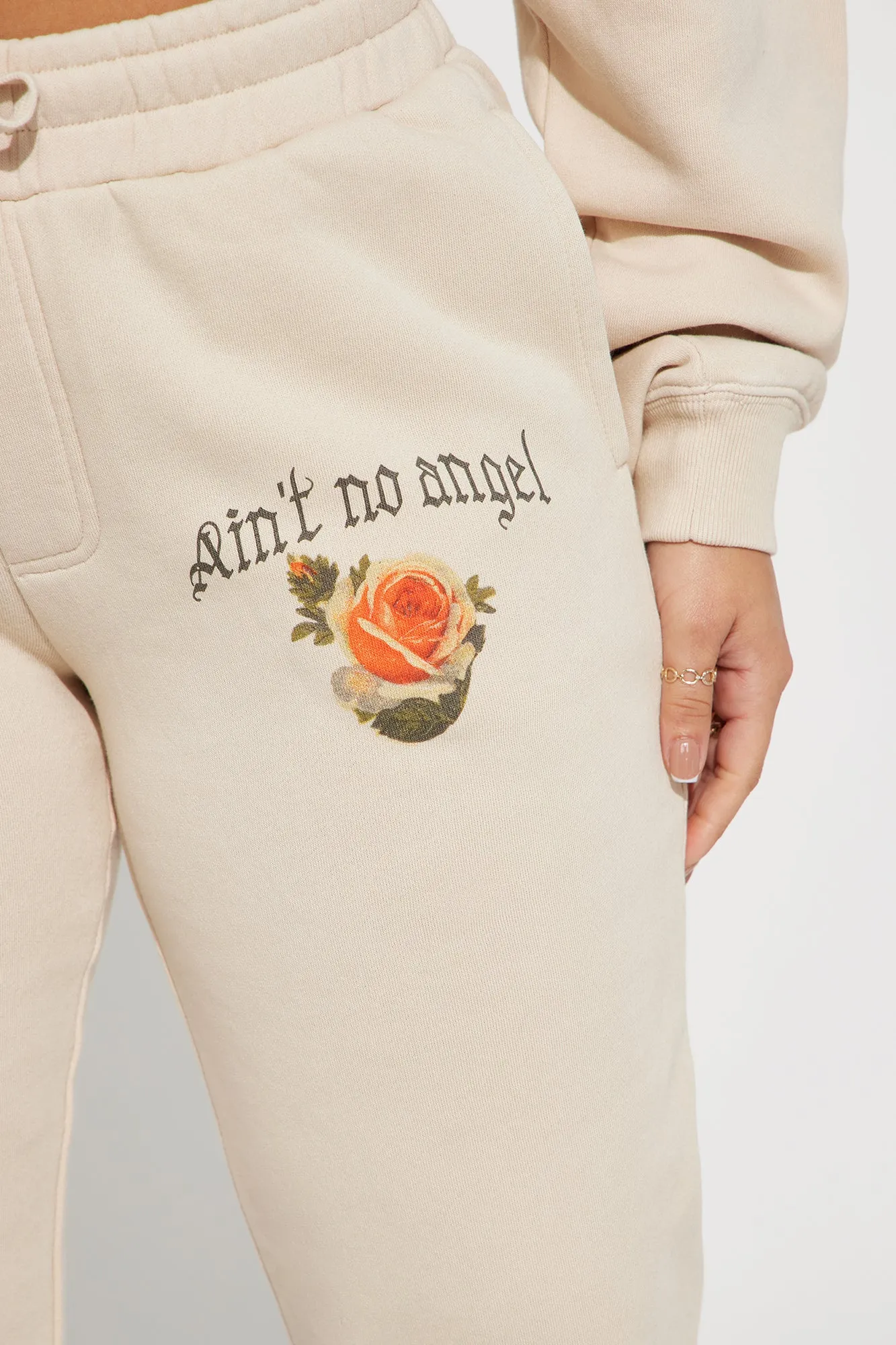 Ain't No Angel Sweatsuit - Taupe