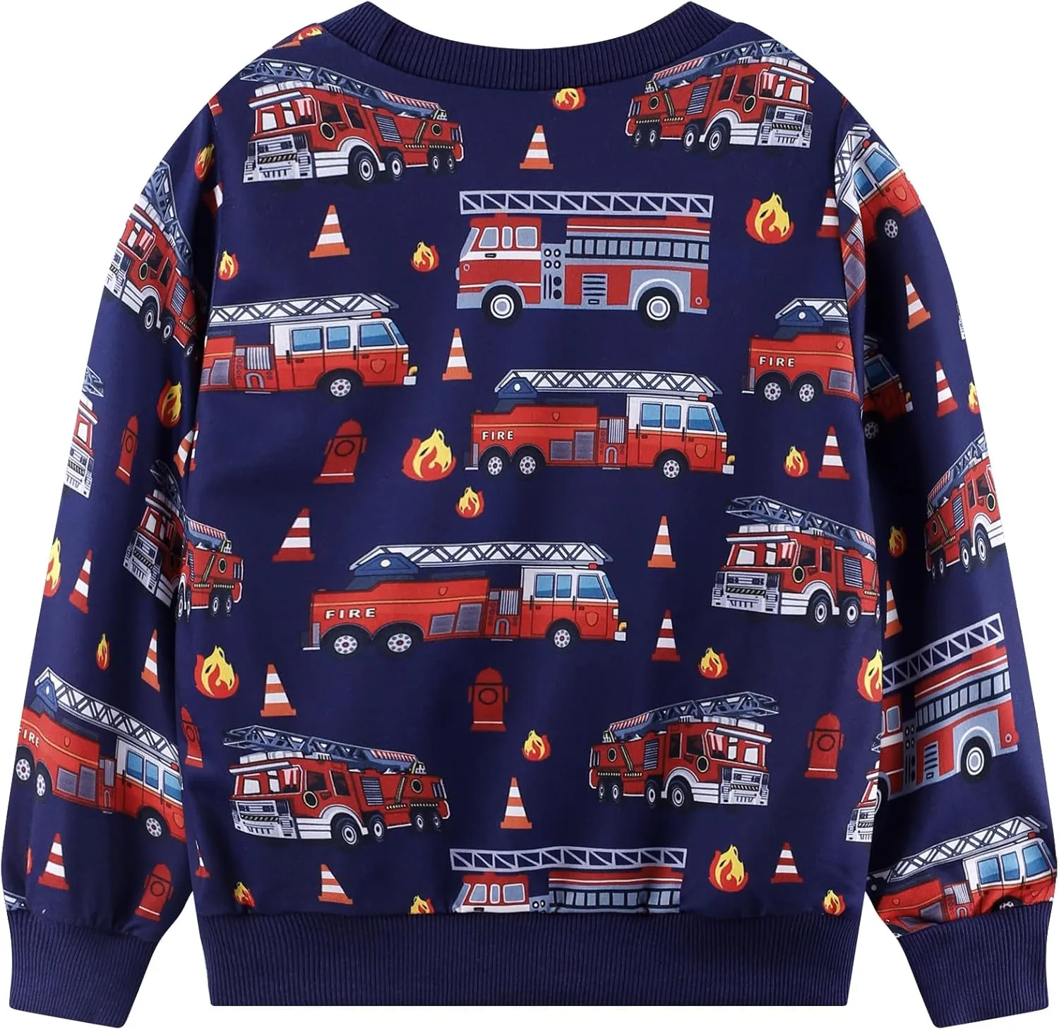 Akyzic Boys Sweatshirts Cotton Long Sleeve Crewneck Pullover Toddler Kids Winter Warm Shirt Sweater Tops 3t-8t