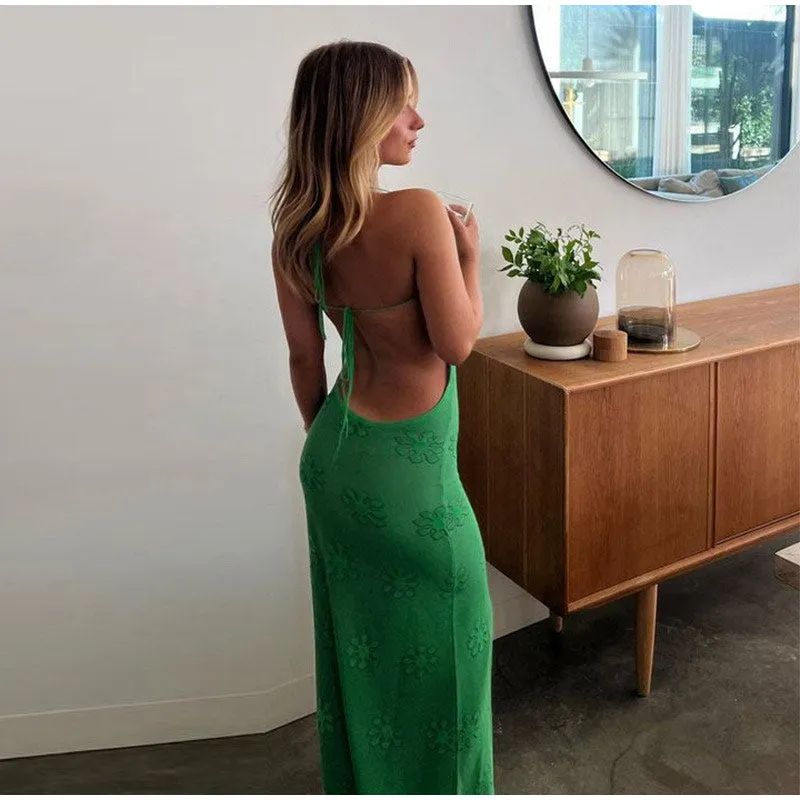 Amozae-Christmas Outfits New Year's Eve Dress Night Out Club Dresses cute winter outfits Sreshta Backless Maxi Dress
