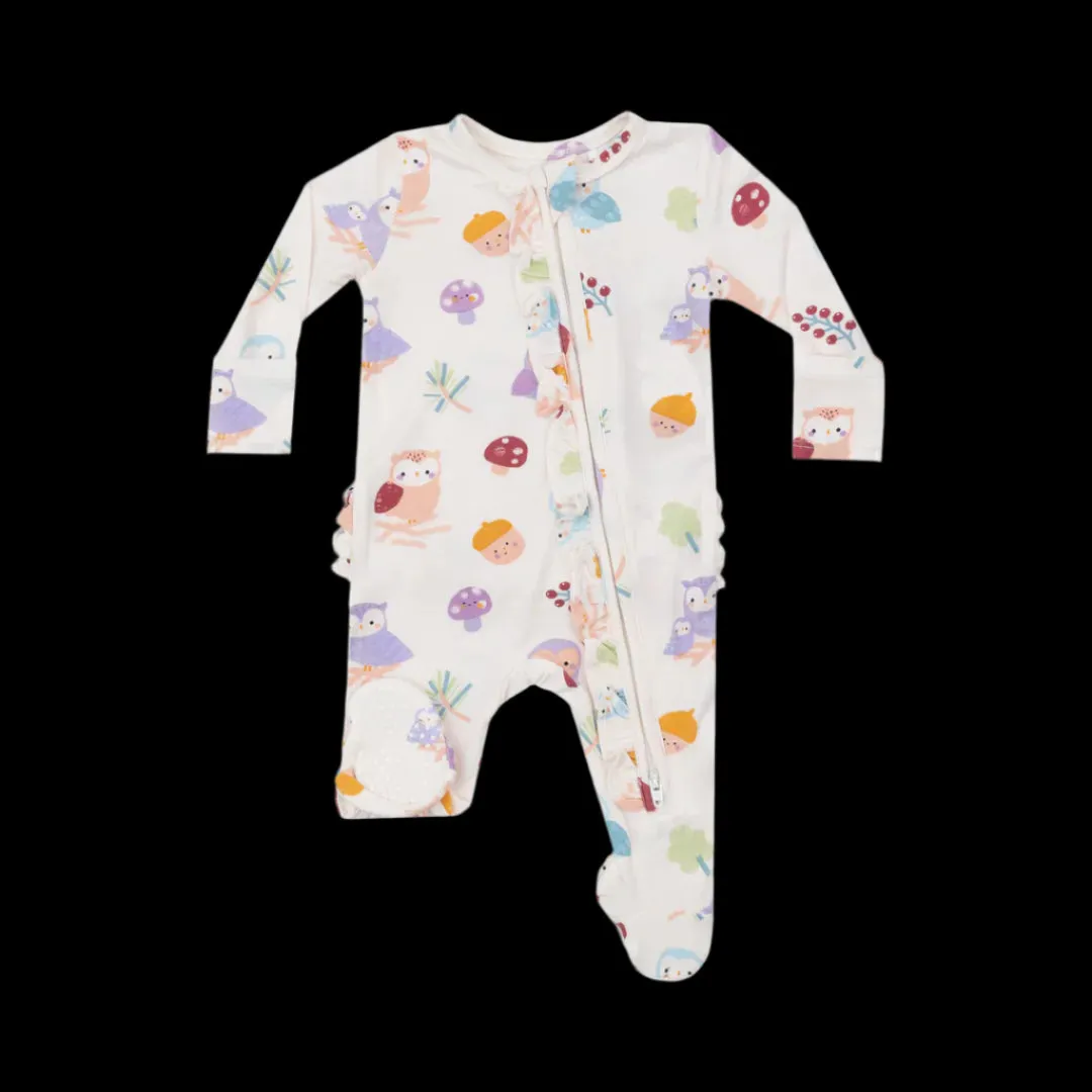 Angel Dear 2 Way Ruffle Zipper Footie