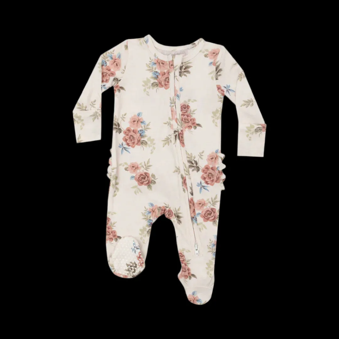 Angel Dear 2 Way Ruffle Zipper Footie