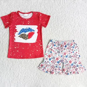 Baby Girls Clothes July 4th Boutique Kids Clothes Summer Girls Outfits B18-15
