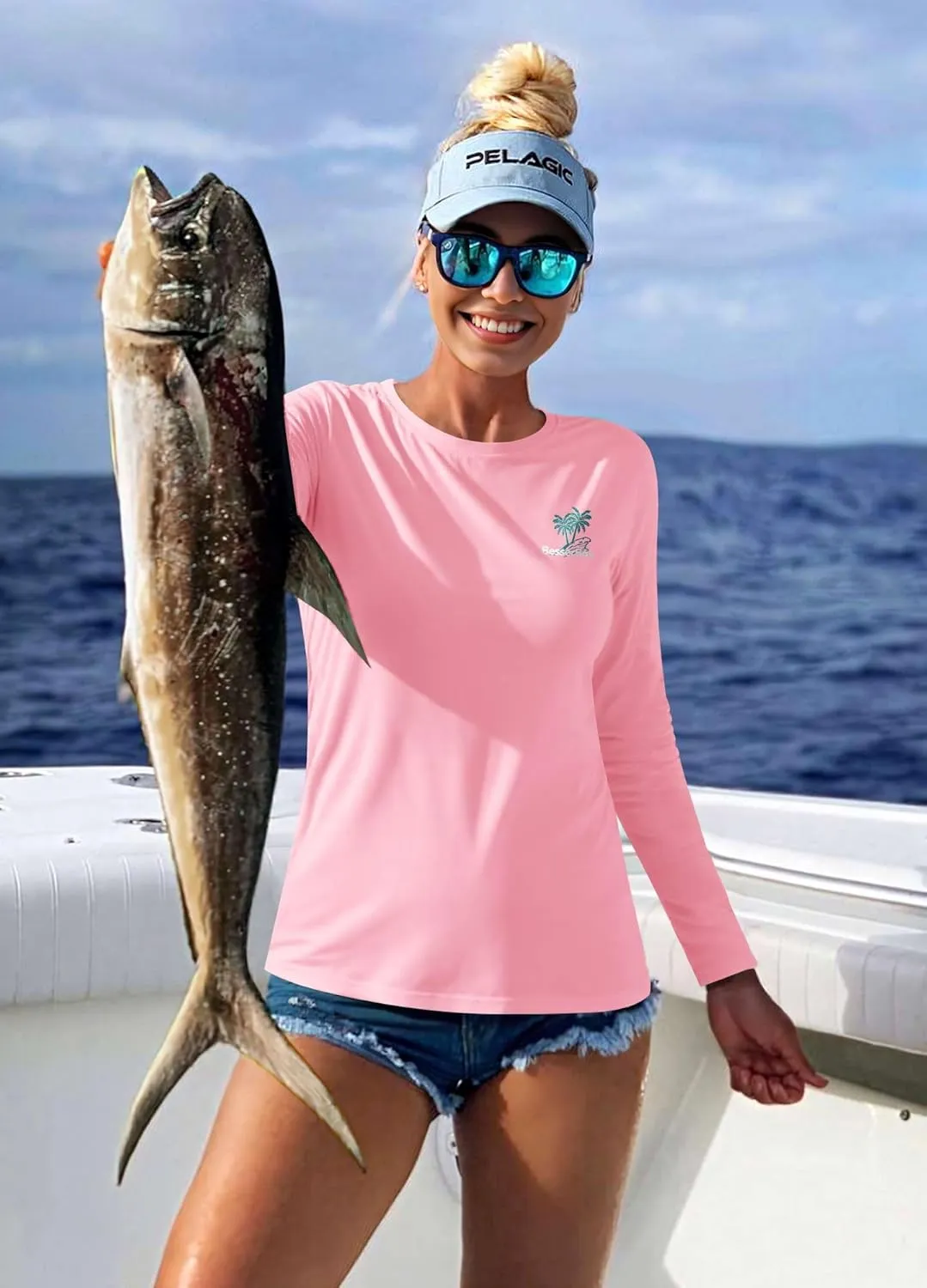 BesserBay Womens UPF 50  Long Sleeve Rash Guard Sun Protection Outdoor Performance Shirts for Hiking Swim Fishing