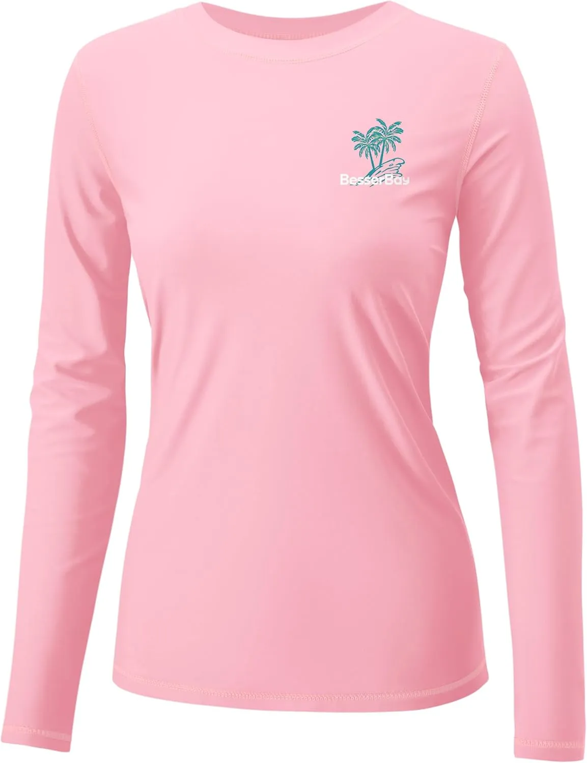 BesserBay Womens UPF 50  Long Sleeve Rash Guard Sun Protection Outdoor Performance Shirts for Hiking Swim Fishing