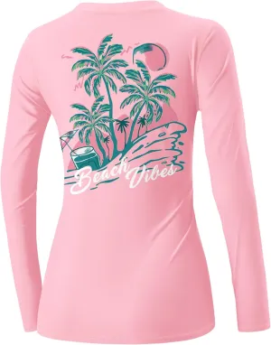 BesserBay Womens UPF 50  Long Sleeve Rash Guard Sun Protection Outdoor Performance Shirts for Hiking Swim Fishing