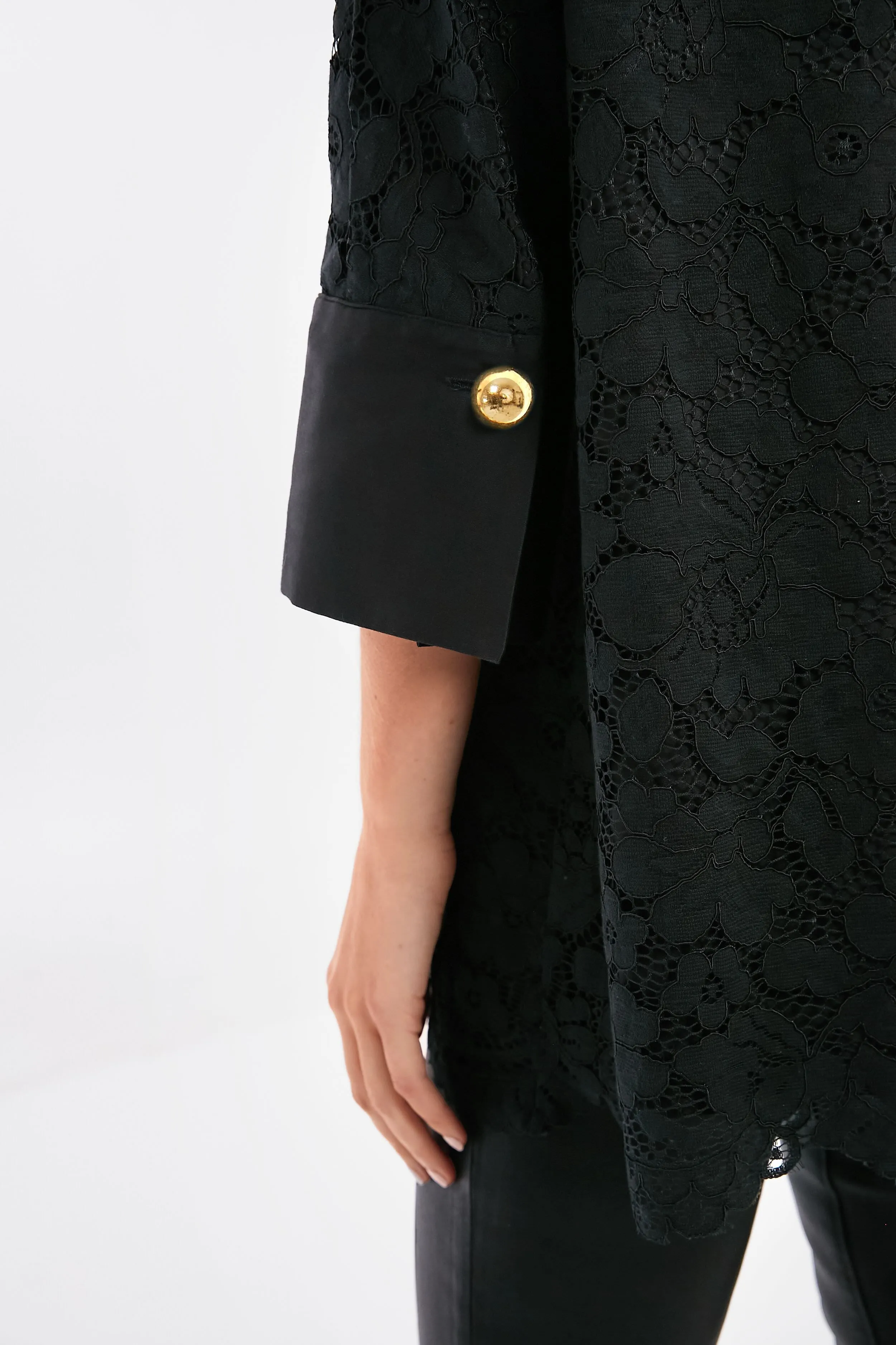 Black Lace Willow Blouse