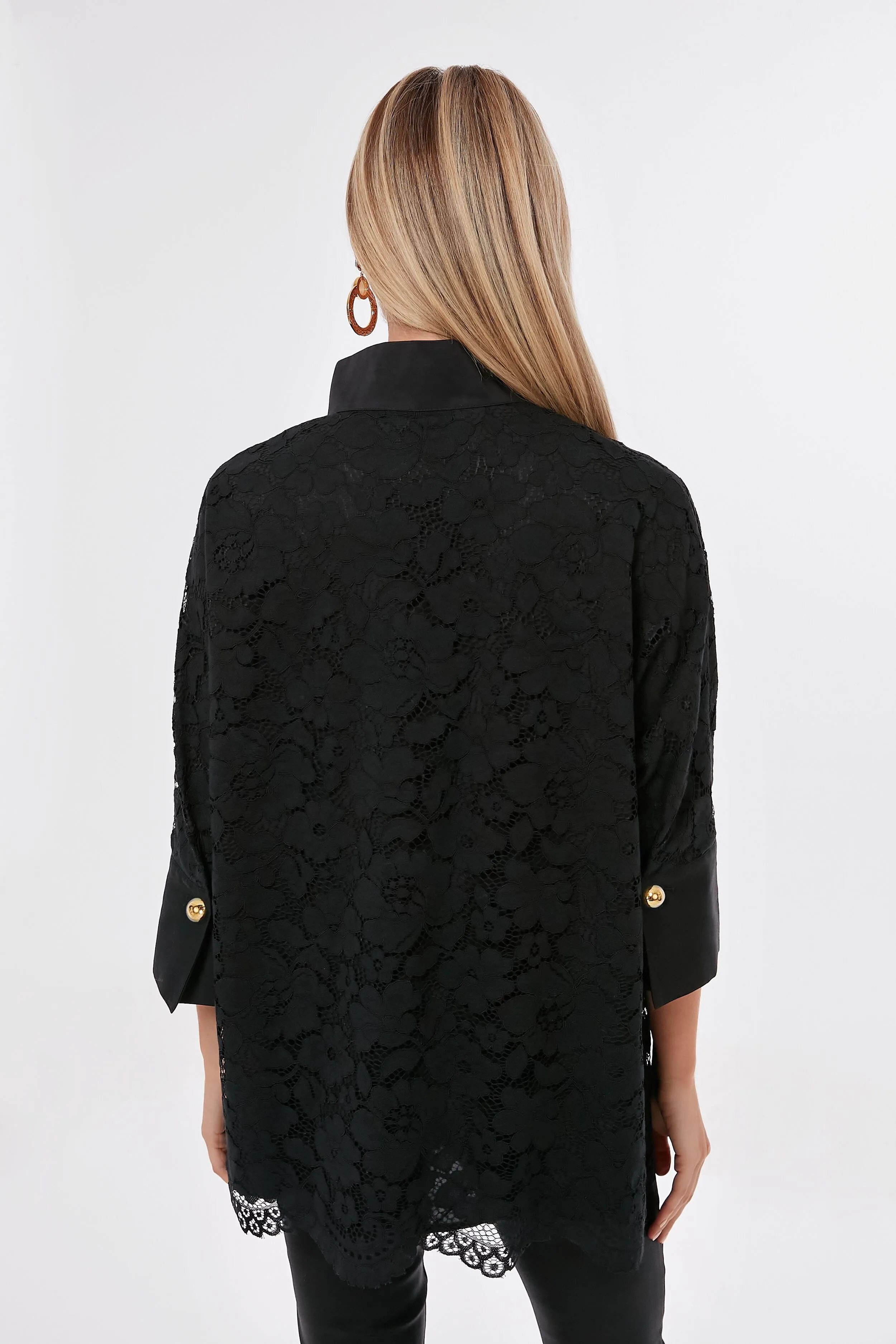 Black Lace Willow Blouse