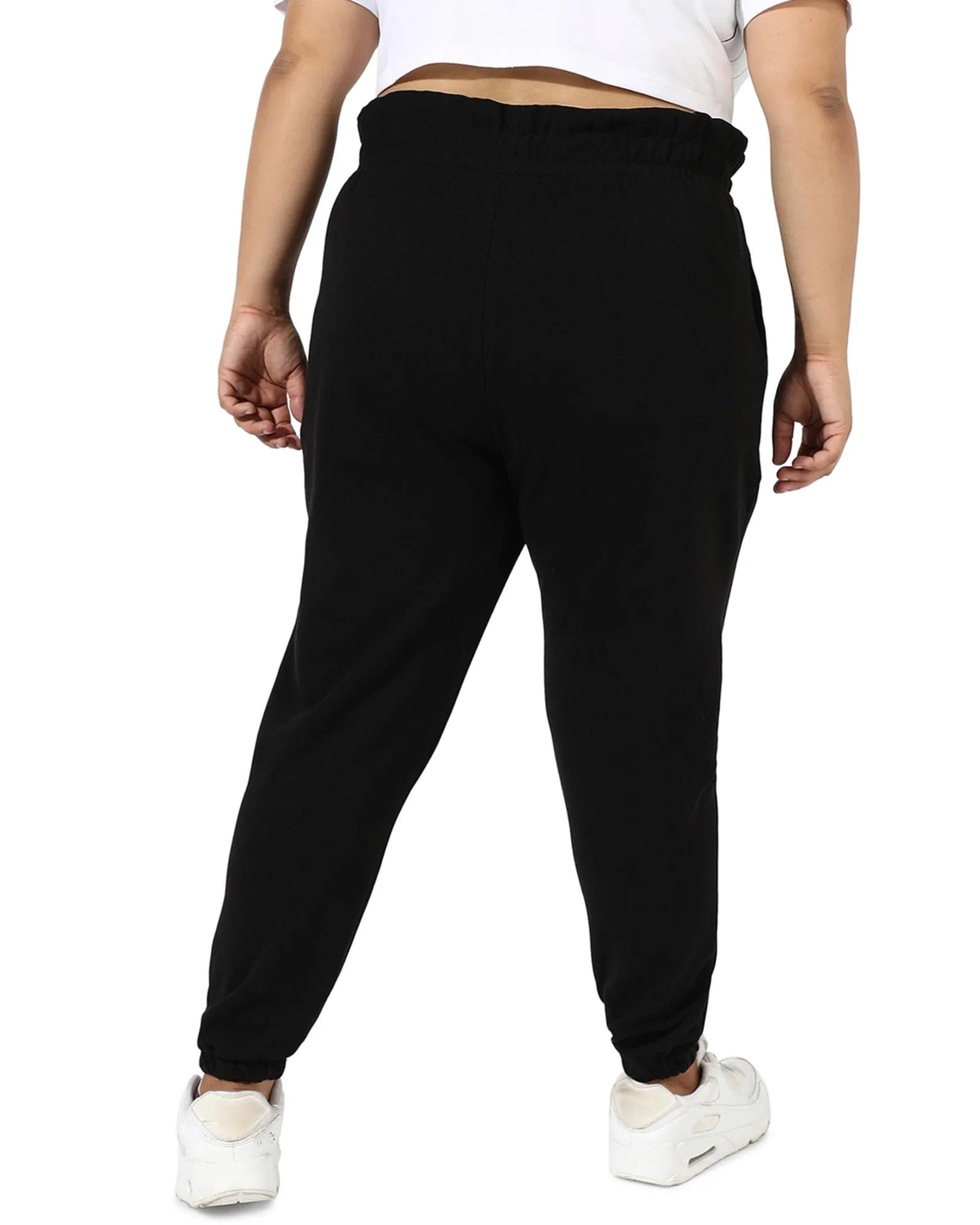 Black Solid Side Pocket Fitted Trouser | Black