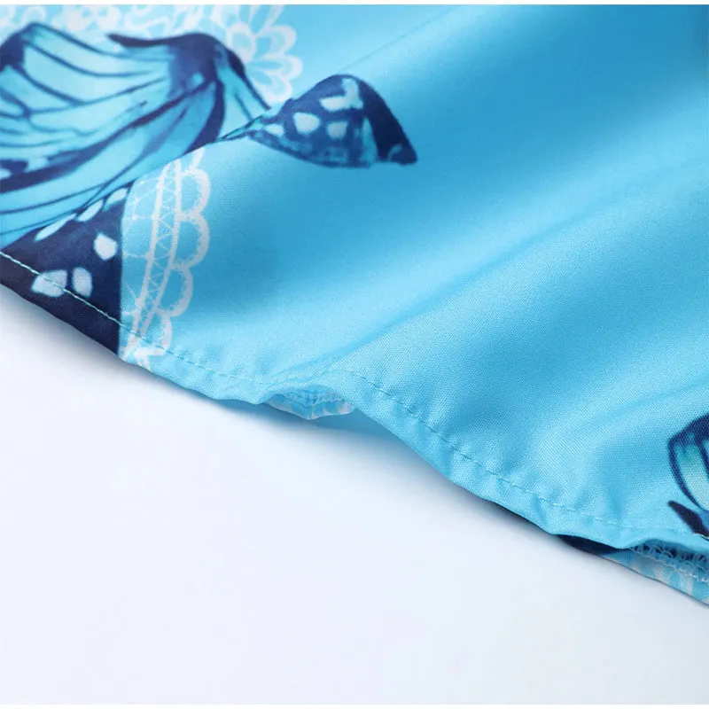 Blue Butterflies Maxi Dress