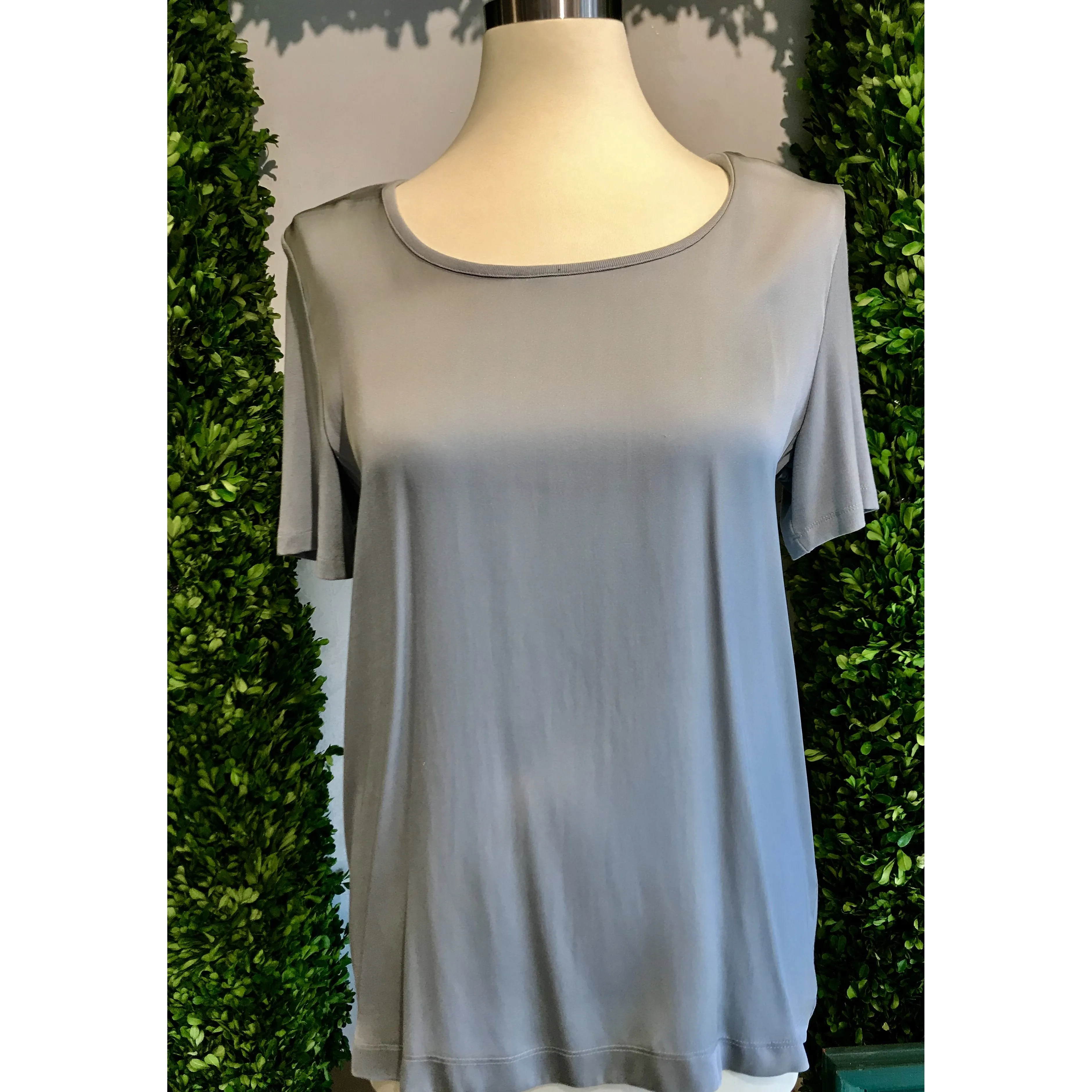 Blue Silk Top by Repeat Cashmere