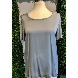 Blue Silk Top by Repeat Cashmere