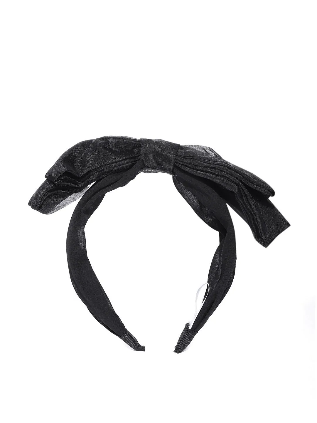 Blueberry black net fabric knot hair band