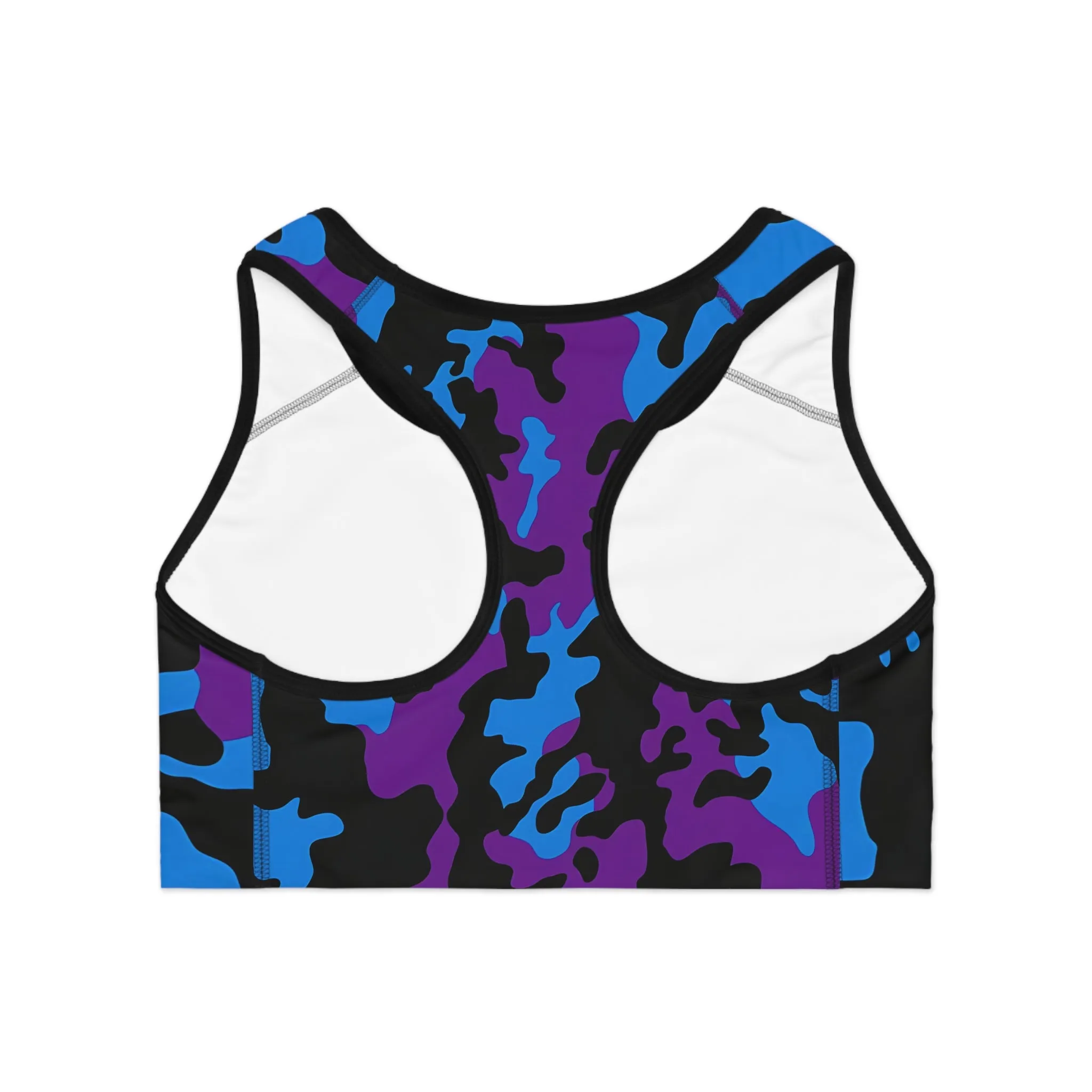 Bold Camouflage Sports Bra - Stylish Activewear for Fitness Enthusiasts