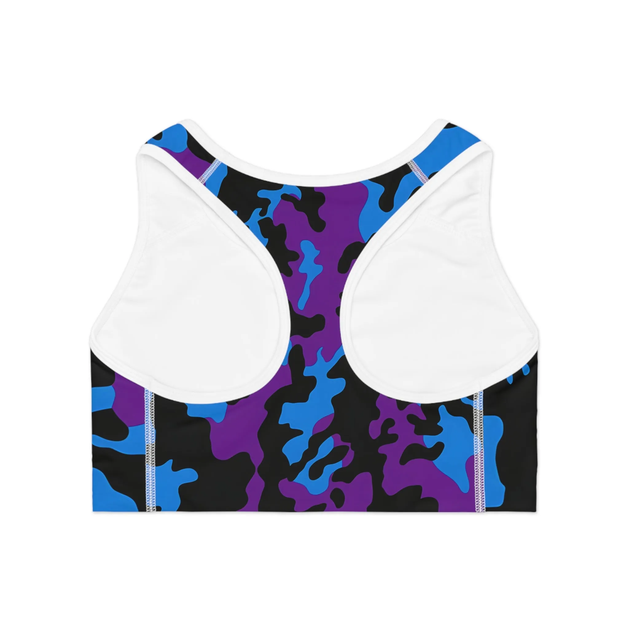 Bold Camouflage Sports Bra - Stylish Activewear for Fitness Enthusiasts