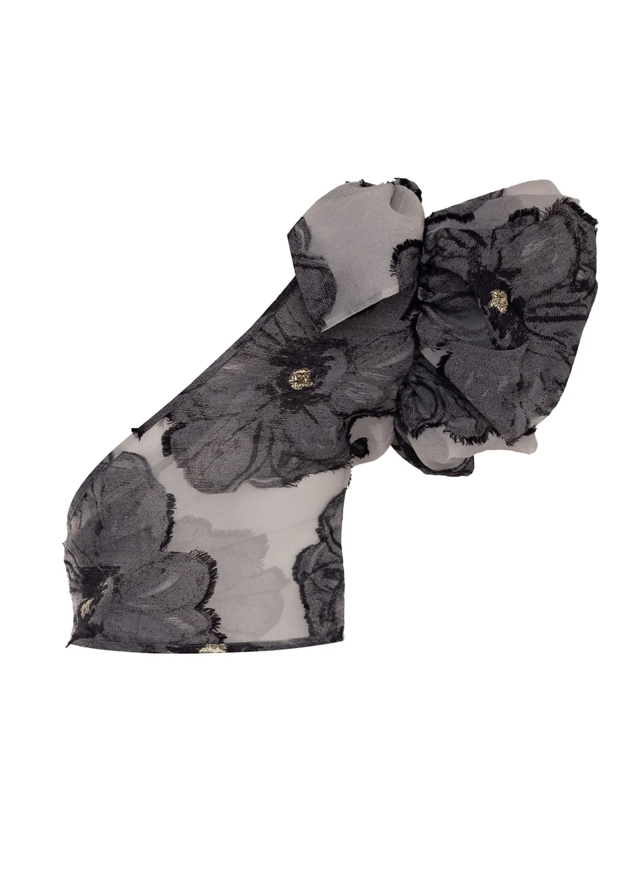 Bouganville Two-Piece One-Shoulder Jacquard Top