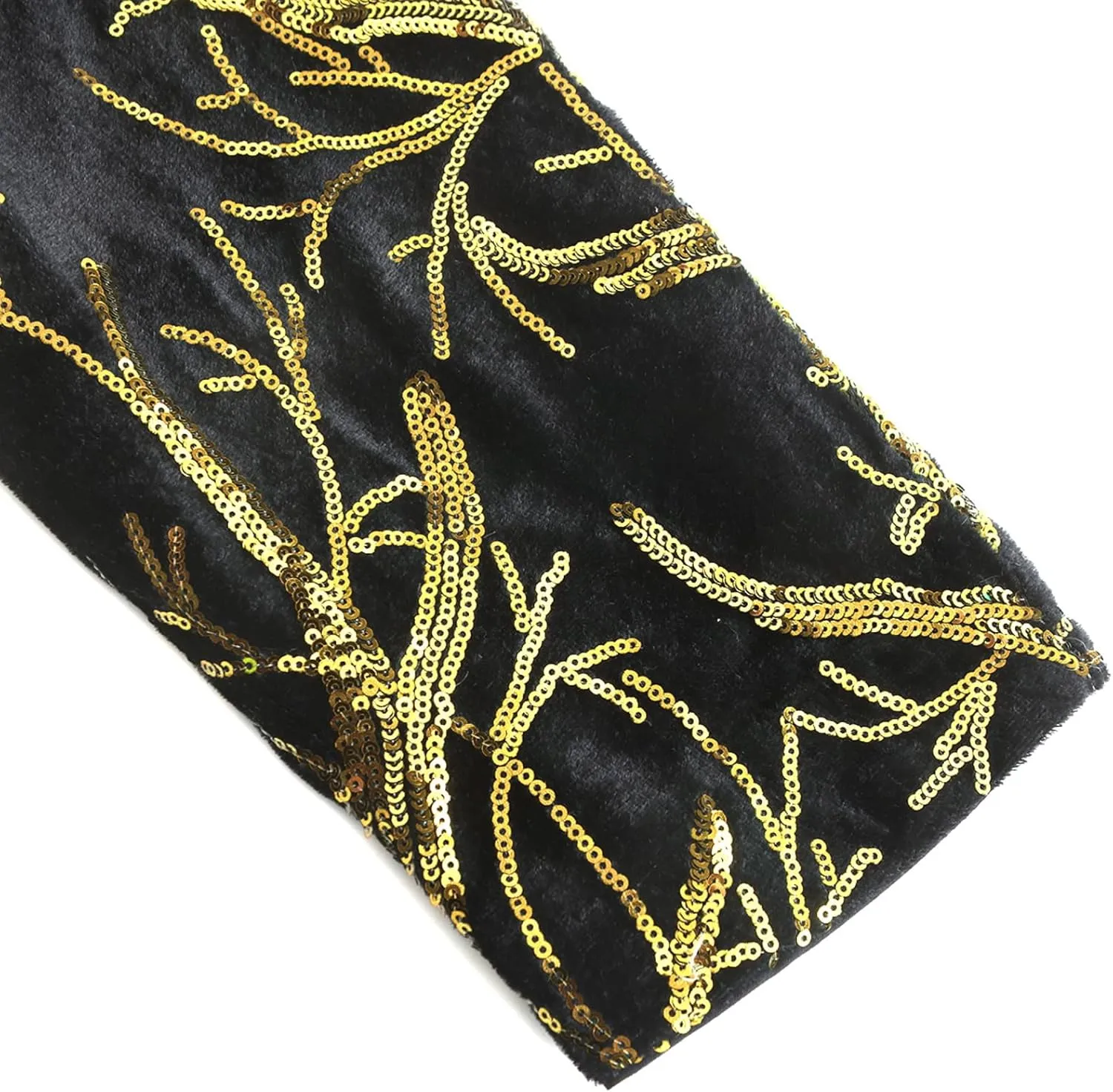 Boyland Men's Tux Dress Blazer Gold Sequins Floral Suit Party Dinner Prom Slim Fit Stylish Blazer Sport Coat