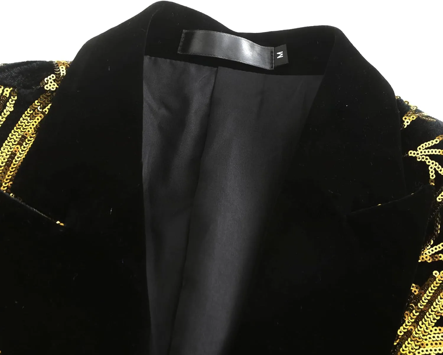 Boyland Men's Tux Dress Blazer Gold Sequins Floral Suit Party Dinner Prom Slim Fit Stylish Blazer Sport Coat