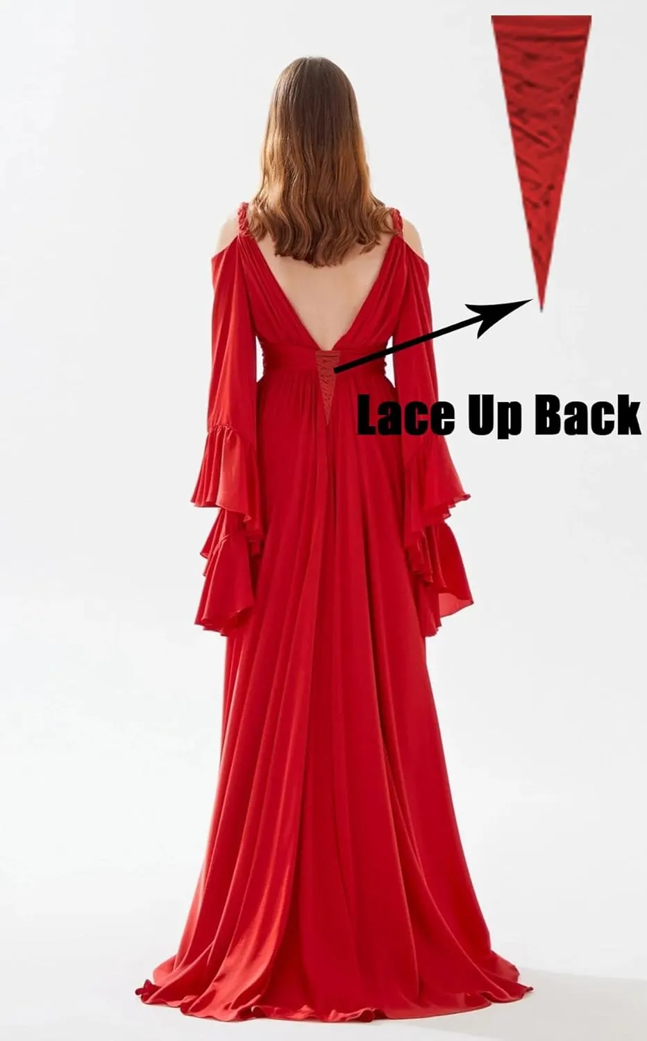 Bridesmaid Dresses for Women 2025 Long Sleeves Long Prom Dress Elegant Chiffon Formal Evening Gown SP034