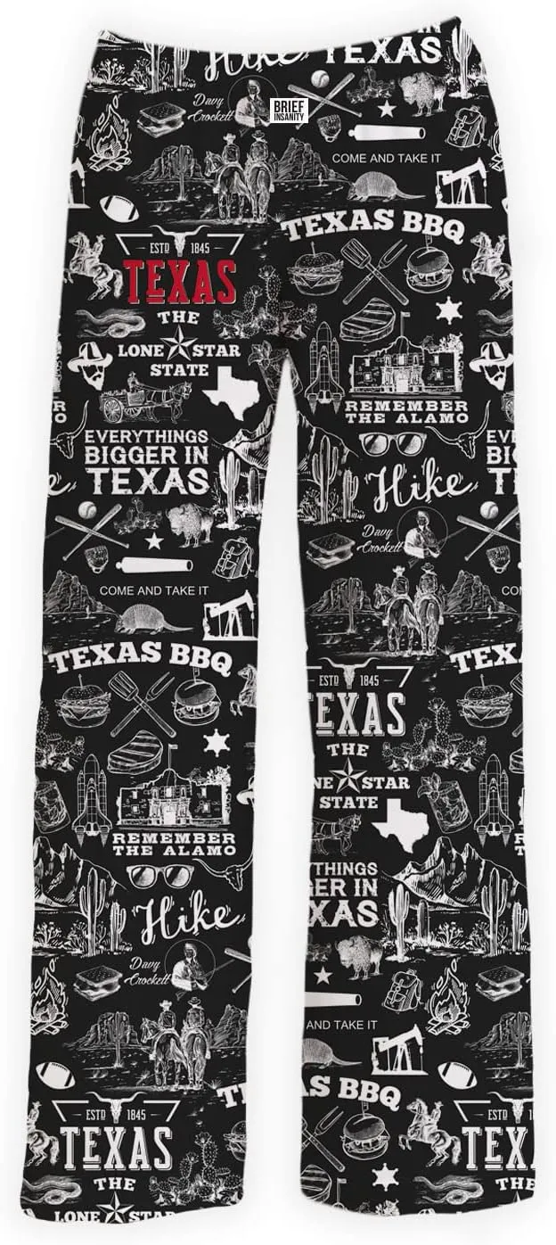 BRIEF INSANITY Comfortable Lounge Pajama Pants for Unisex | State & City Chalk Graphic Loungewear Bottoms