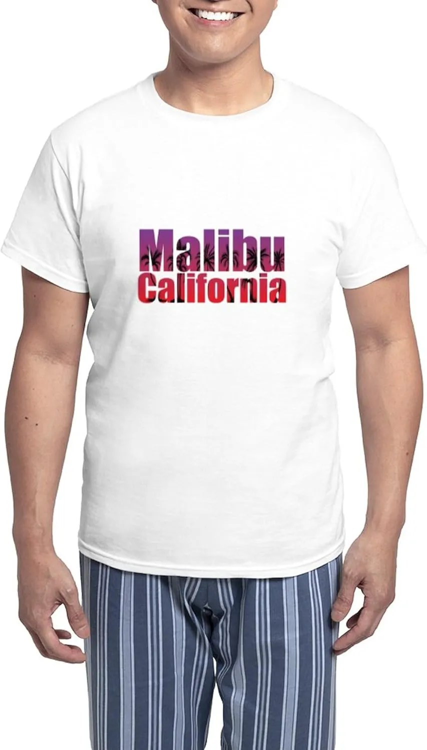 CafePress Malibu California Pajamas Men's Novelty Light Pajama Set, Comfortable PJ Sleepwear
