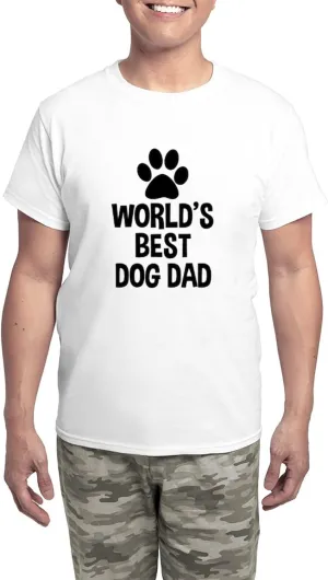 CafePress World's Best Dog Dad Men's Light Pajamas Men's Novelty Light Pajama Set, Comfortable PJ Sleepwear