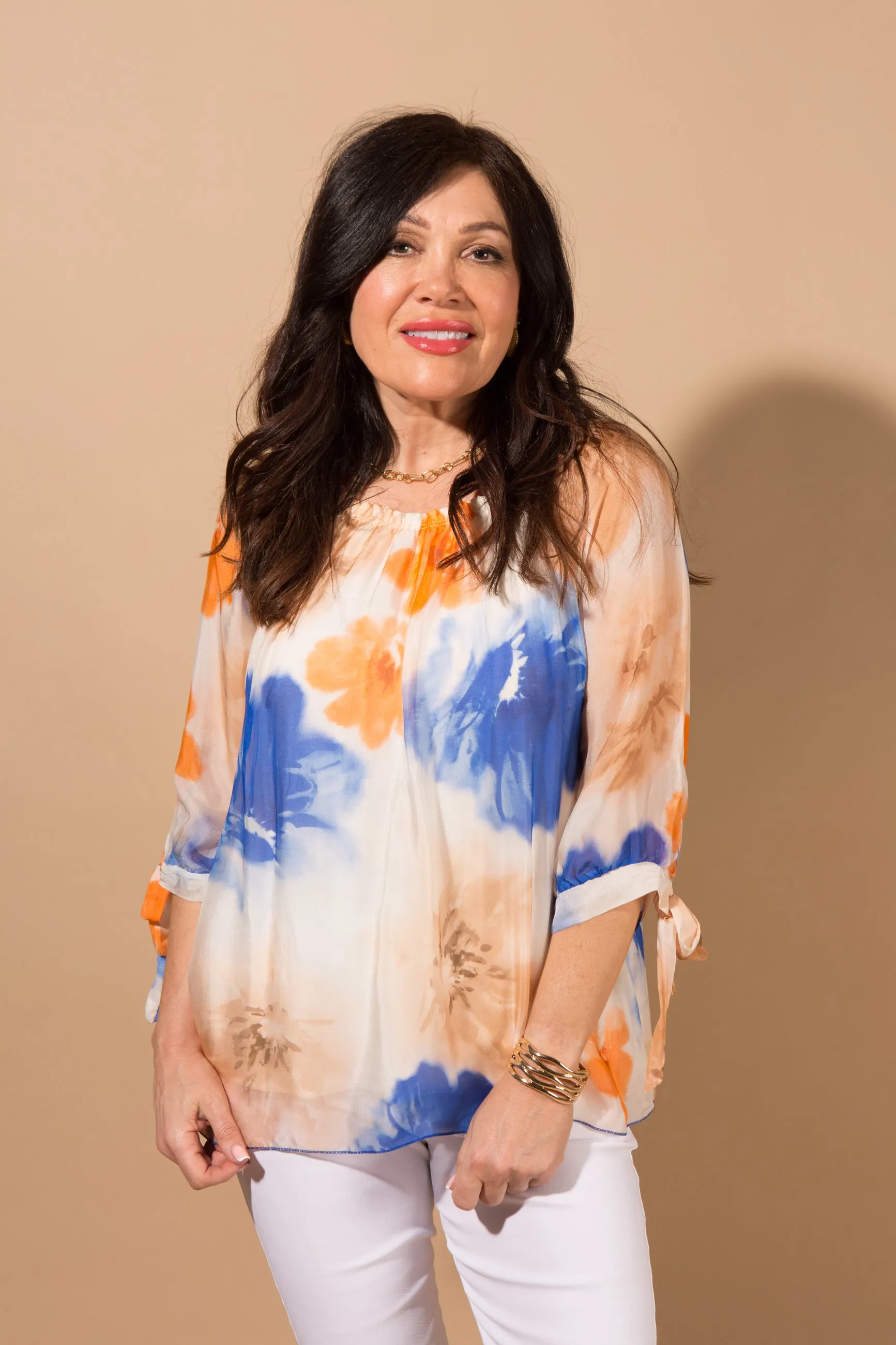 Cherry Blossom Silk Blend Top