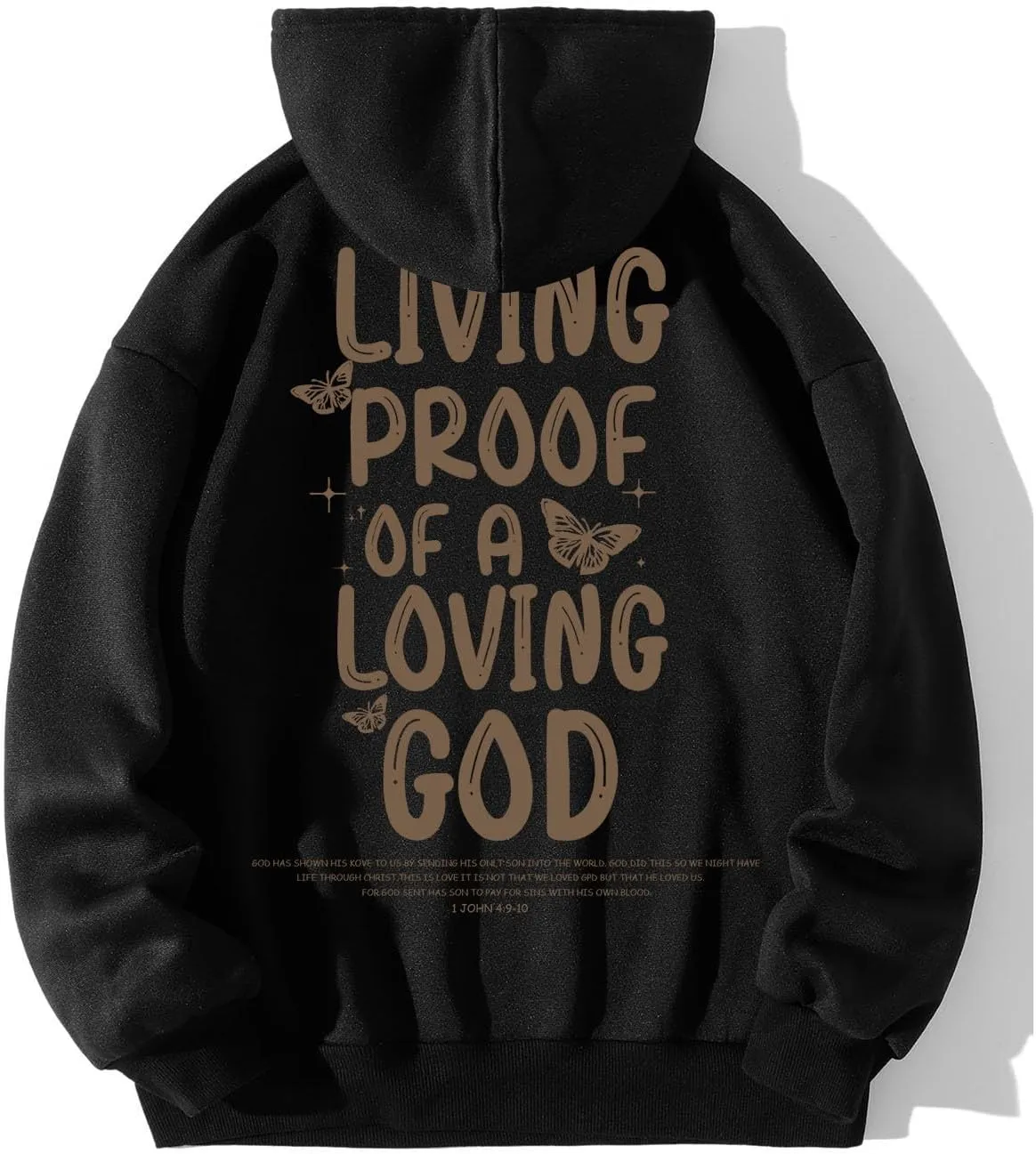 Christian Women's Oversized Blue Hoodie, Size Large