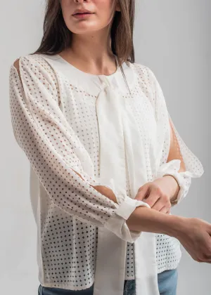 Cloud White Laser Cut Top
