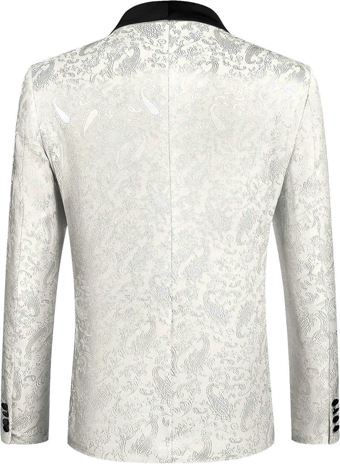 COOFANDY Men's Floral Tuxedo Jacket Paisley Shawl Lapel Stylish Suit Blazer Jacket for Wedding, Dinner, Party, Prom