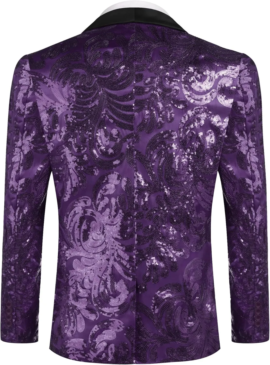COOFANDY Men's Sequin Blazer Sparkly Glitter Jacket Shiny Floral Suit Jacket Stylish Party Wedding Banquet Prom Tuxedo