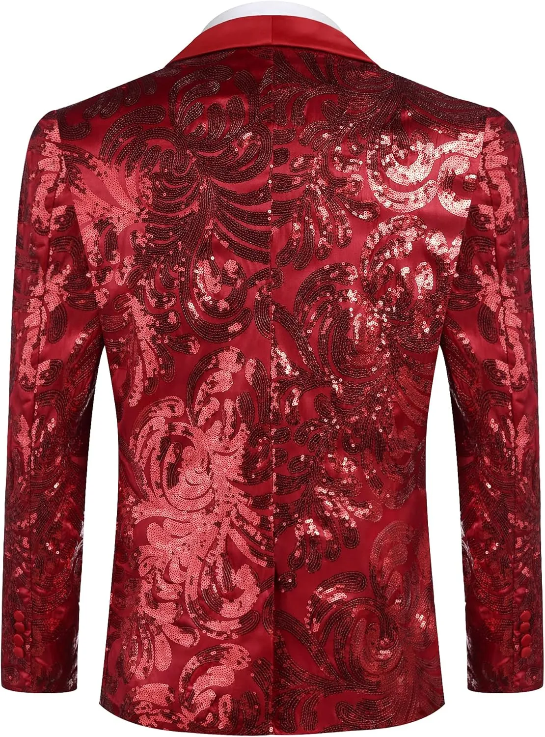 COOFANDY Men's Sequin Blazer Sparkly Glitter Jacket Shiny Floral Suit Jacket Stylish Party Wedding Banquet Prom Tuxedo