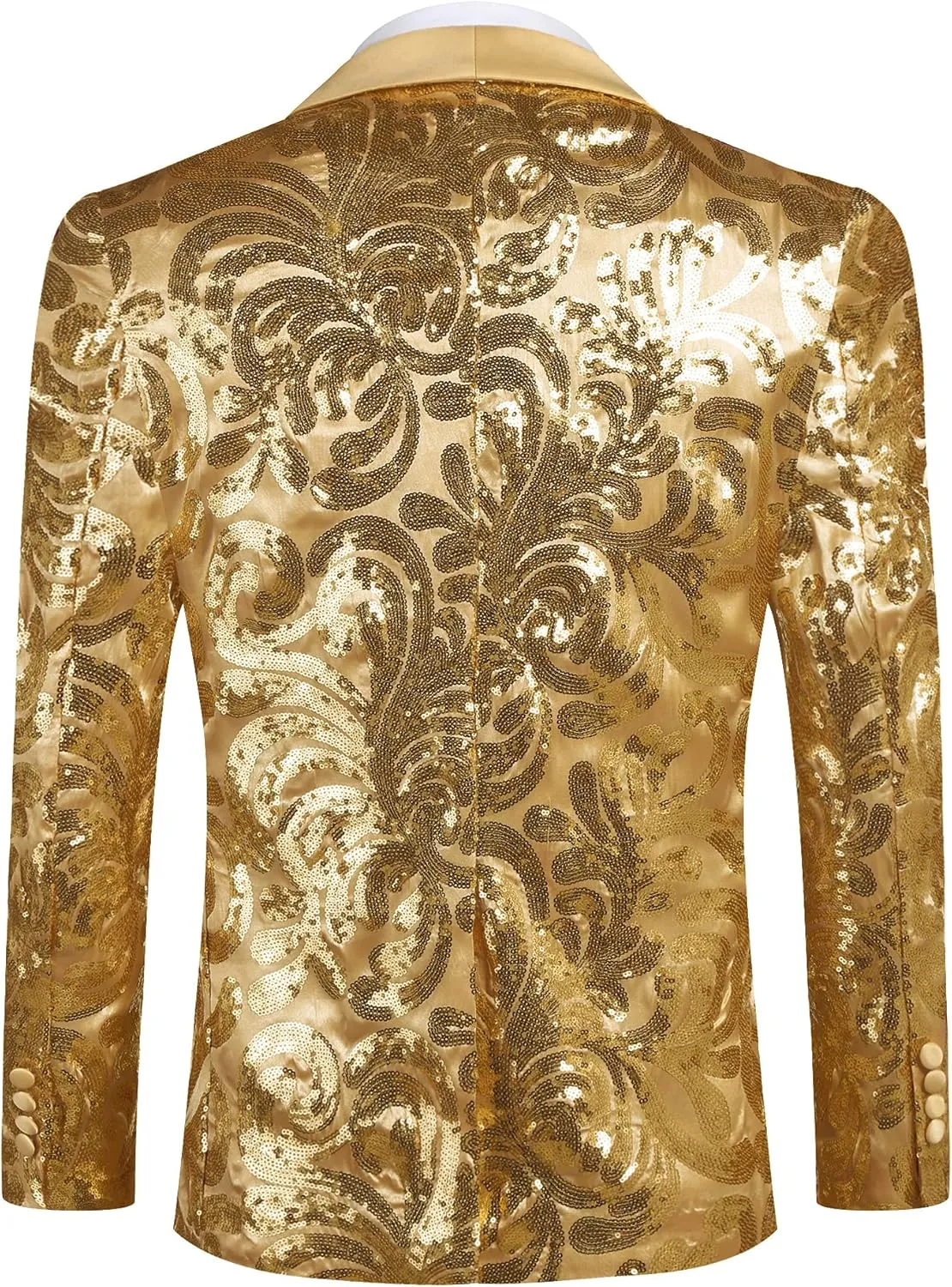 COOFANDY Men's Sequin Blazer Sparkly Glitter Jacket Shiny Floral Suit Jacket Stylish Party Wedding Banquet Prom Tuxedo