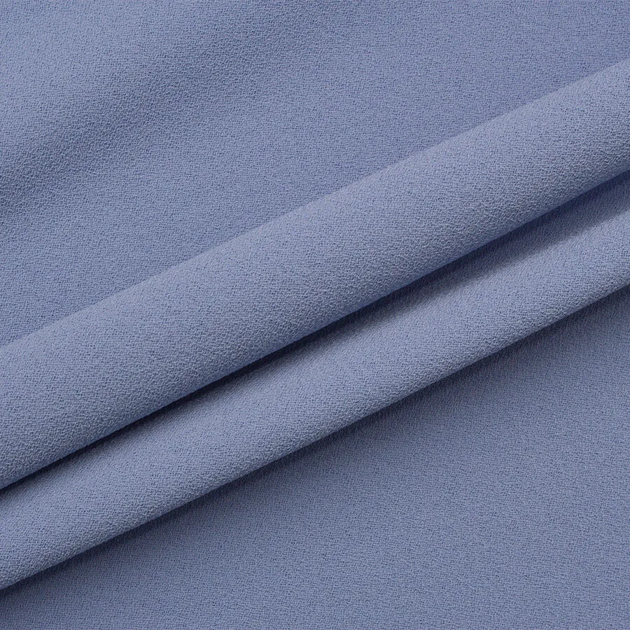 Cornflower Blue Microfibre Double Twist Crêpe