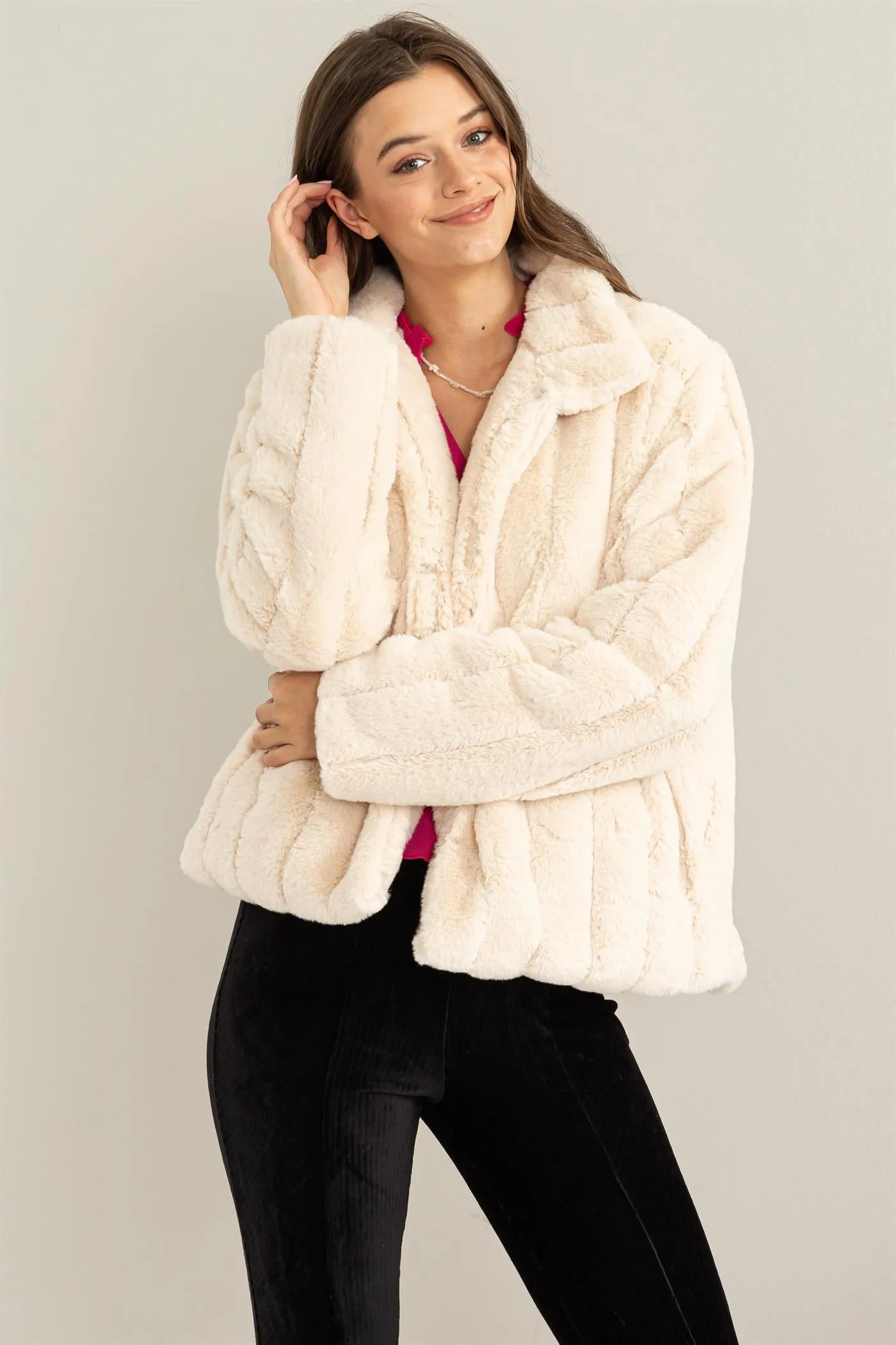 Cream Fur Jacket