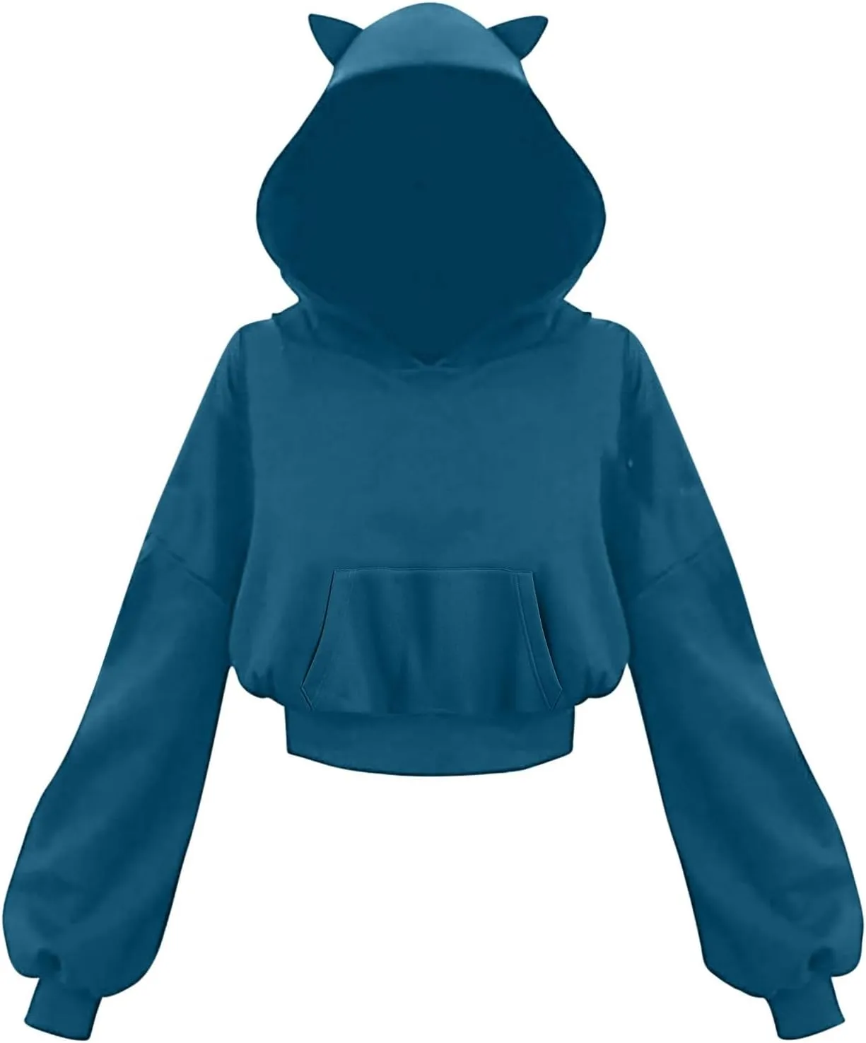 Cute Hoodies for Women Girls Gothic Style Hooded Sweatshirt Plus Size Long Sleeve Crop Tops Y2K Fall Pullover