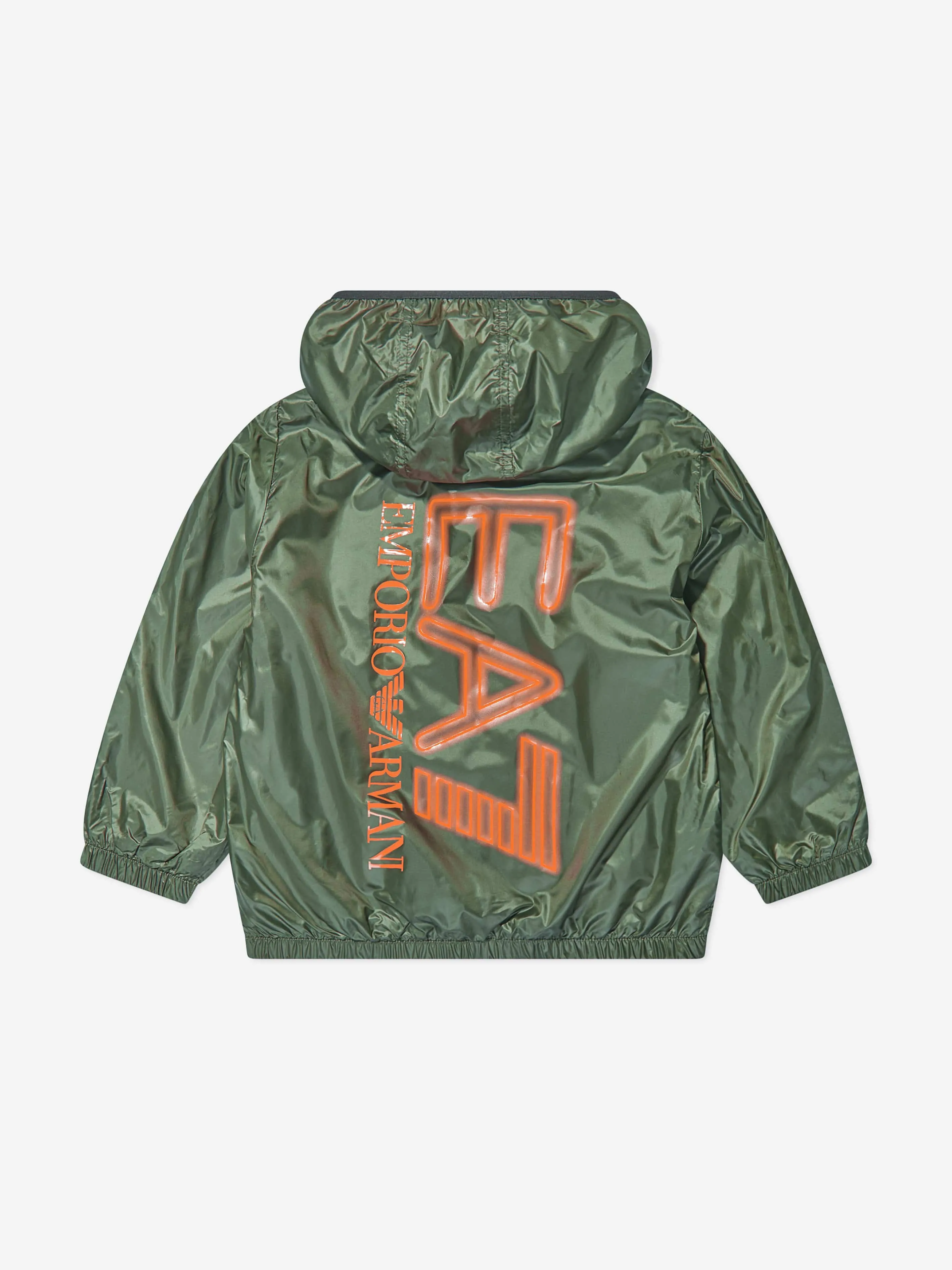 EA7 Emporio Armani Boys Logo Windbreaker in Green