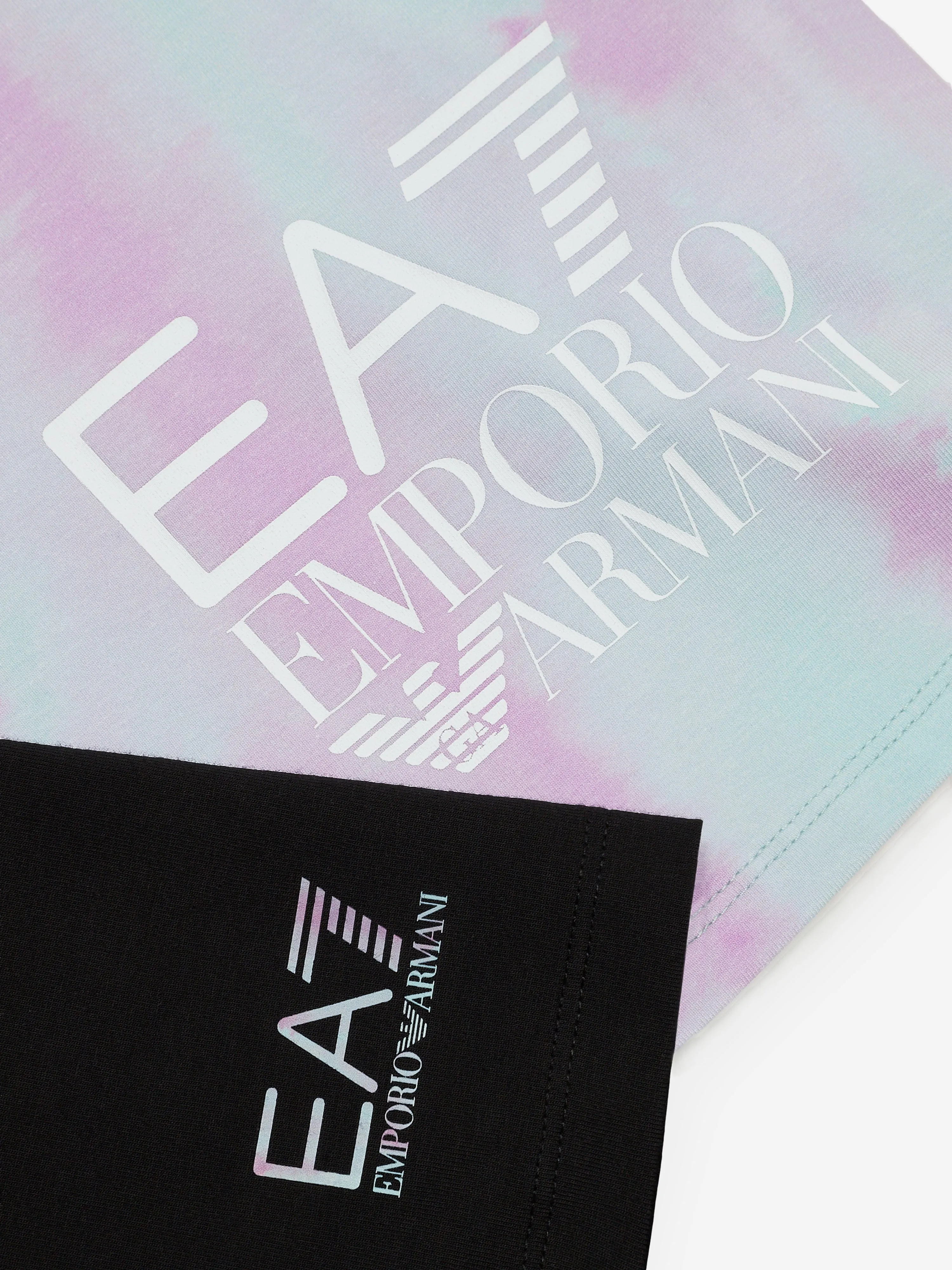 EA7 Emporio Armani Girls Tie Dye Short Set in Multicolour