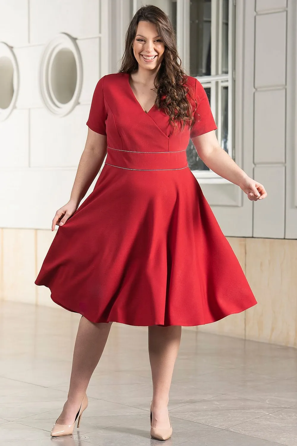 Elegant Curves Flared Dress - Karko Collection