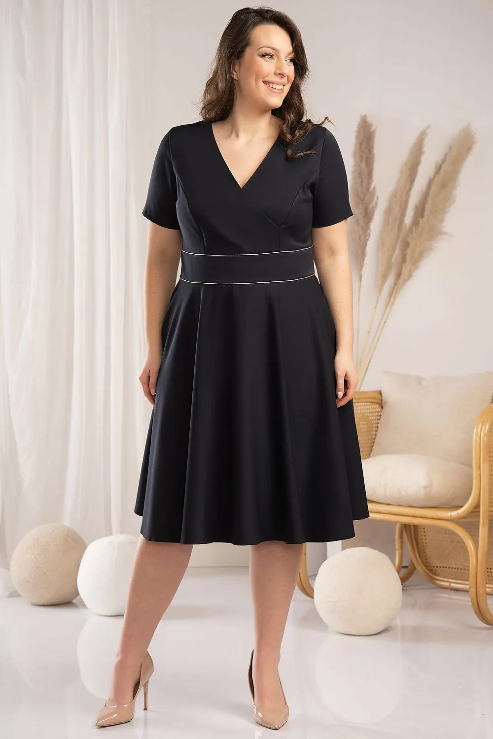 Elegant Curves Flared Dress - Karko Collection