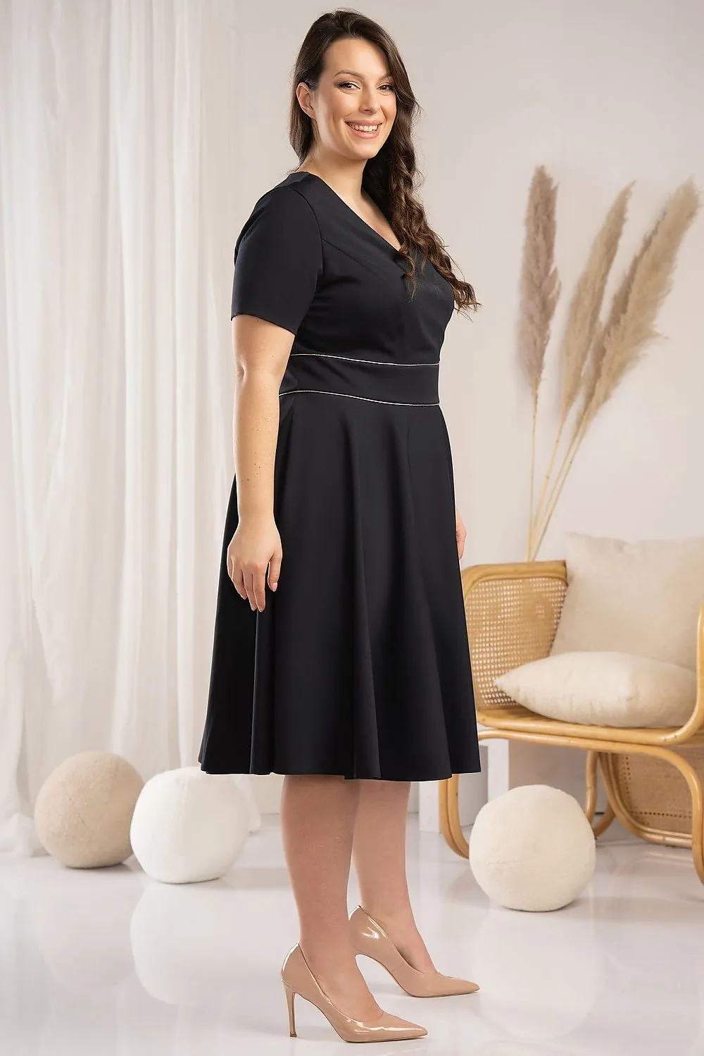 Elegant Curves Flared Dress - Karko Collection