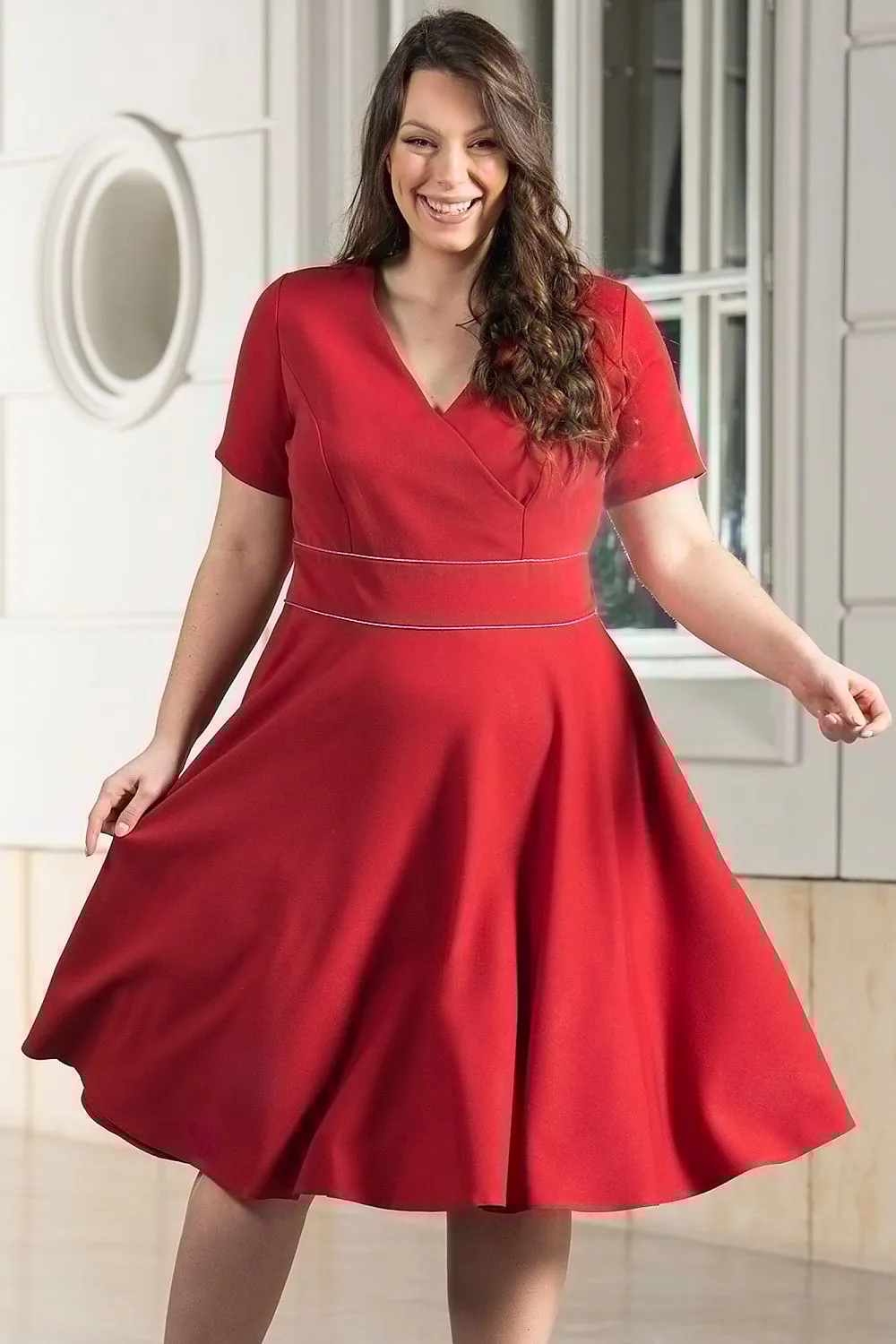 Elegant Curves Flared Dress - Karko Collection