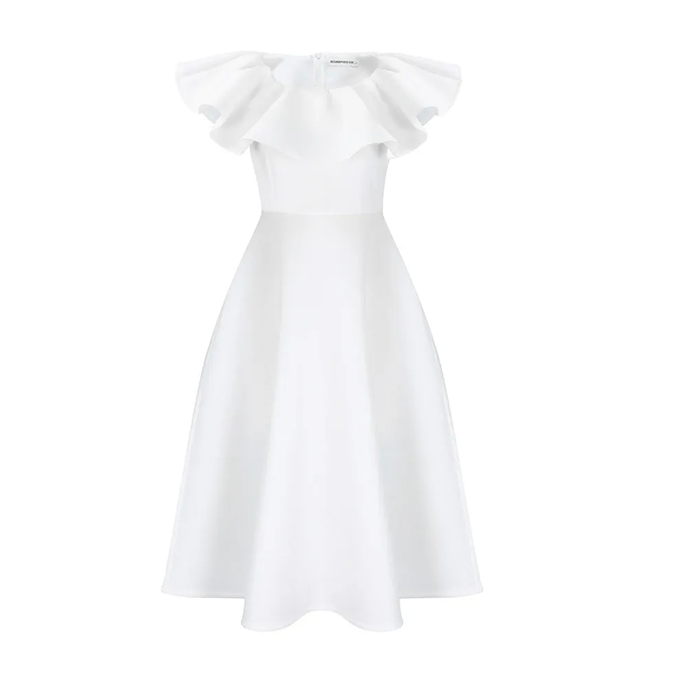 Elegant Ruffle Large Dress