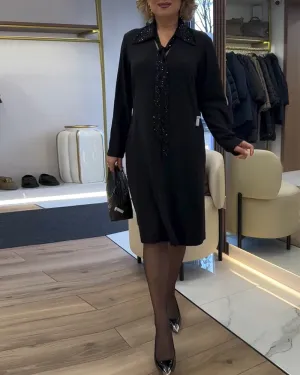 Elegant Strappy Lapel Dress