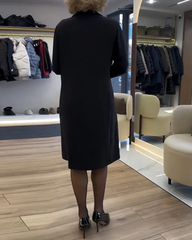 Elegant Strappy Lapel Dress