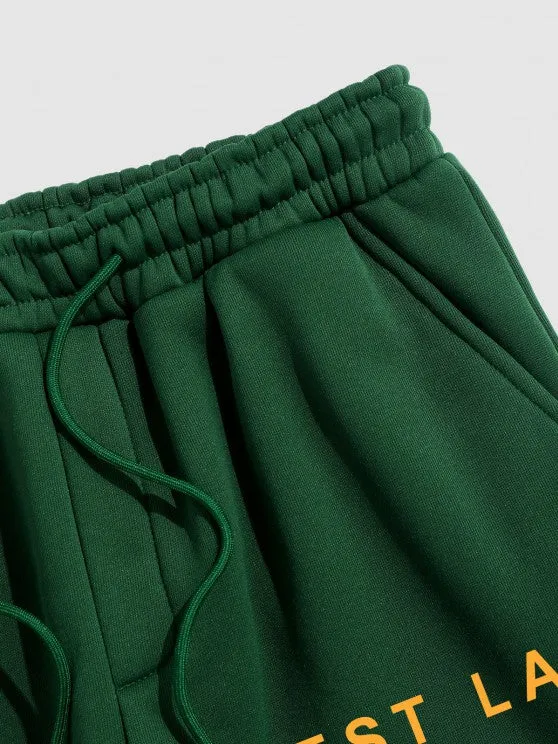 Embroidery Hoodie And Jogger Pants