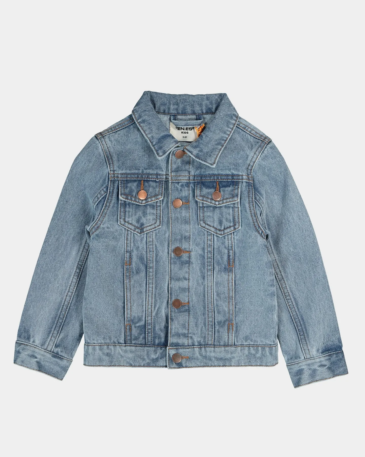 EN ES Kid's Realest Denim Jacket Light Blue Denim